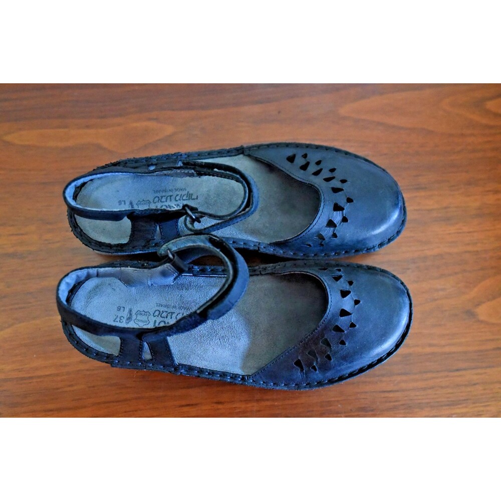 Naot Celosia Shoes Womens 37 Black Leather Slingback Strap Cut Out comfort